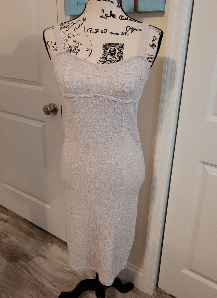 Free People Knit Bodycon Sleeveless Midi Stretch Sweater Dress size Medium